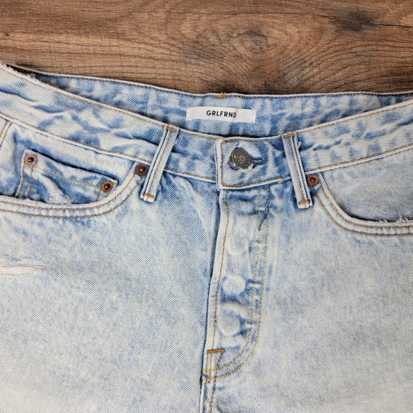🆕️ GRLFRND Jourdan Distressed Button Fly Jean Shorts **FLAW** - Picture 3 of 10